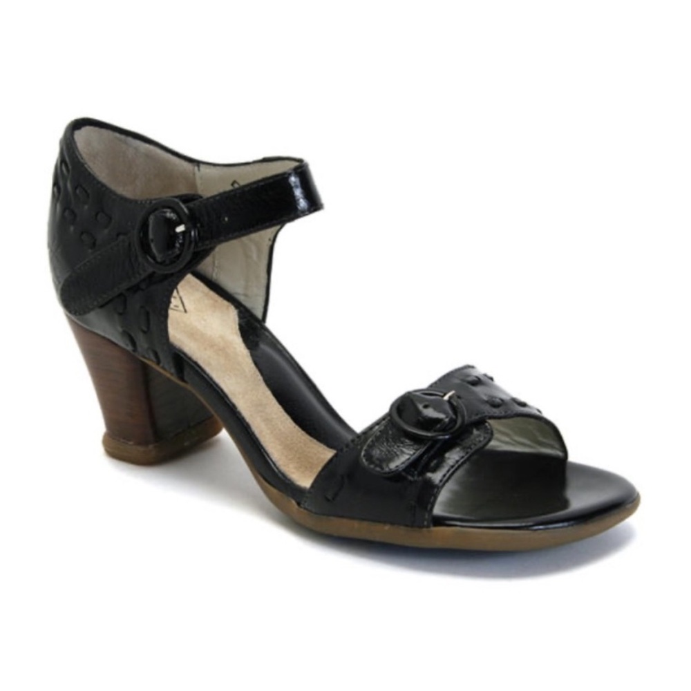 John Fluevog Operetta Renata Black Leather Sandals | 7